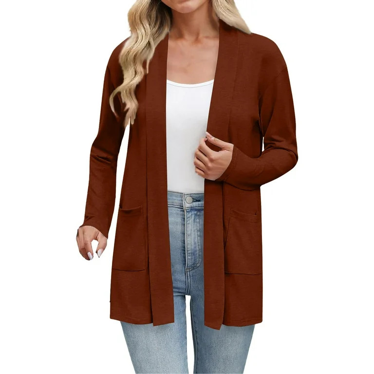 Cardigan Sweaters for Women Hemlock Lightweight Cardigans for Long Sleeve Thin Summer Cardigans O... | Walmart (US)