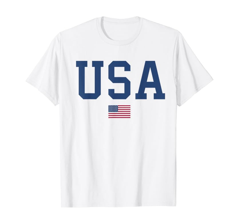 USA T Shirt Women Men Kids Patriotic American Flag July 4th T-Shirt | Amazon (US)
