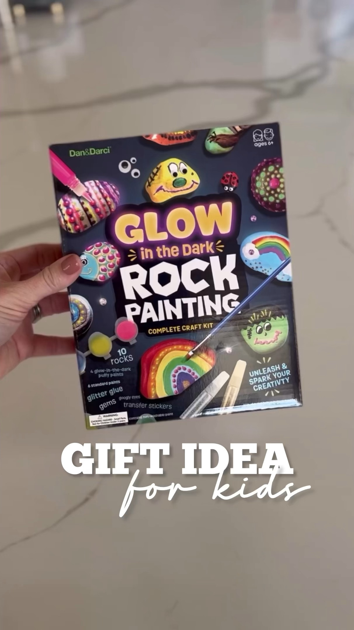 Raise your hand if your kids love rocks!🙋🏼‍♀️ I know mind do and they also love arts and crafts so this set is a winner! Glow in the dark rock painting kit includes paints, stickers, google eyes and more! So fun for boys and girls in a wide range of ages!

#LTKKids #LTKHoliday #LTKGiftGuide