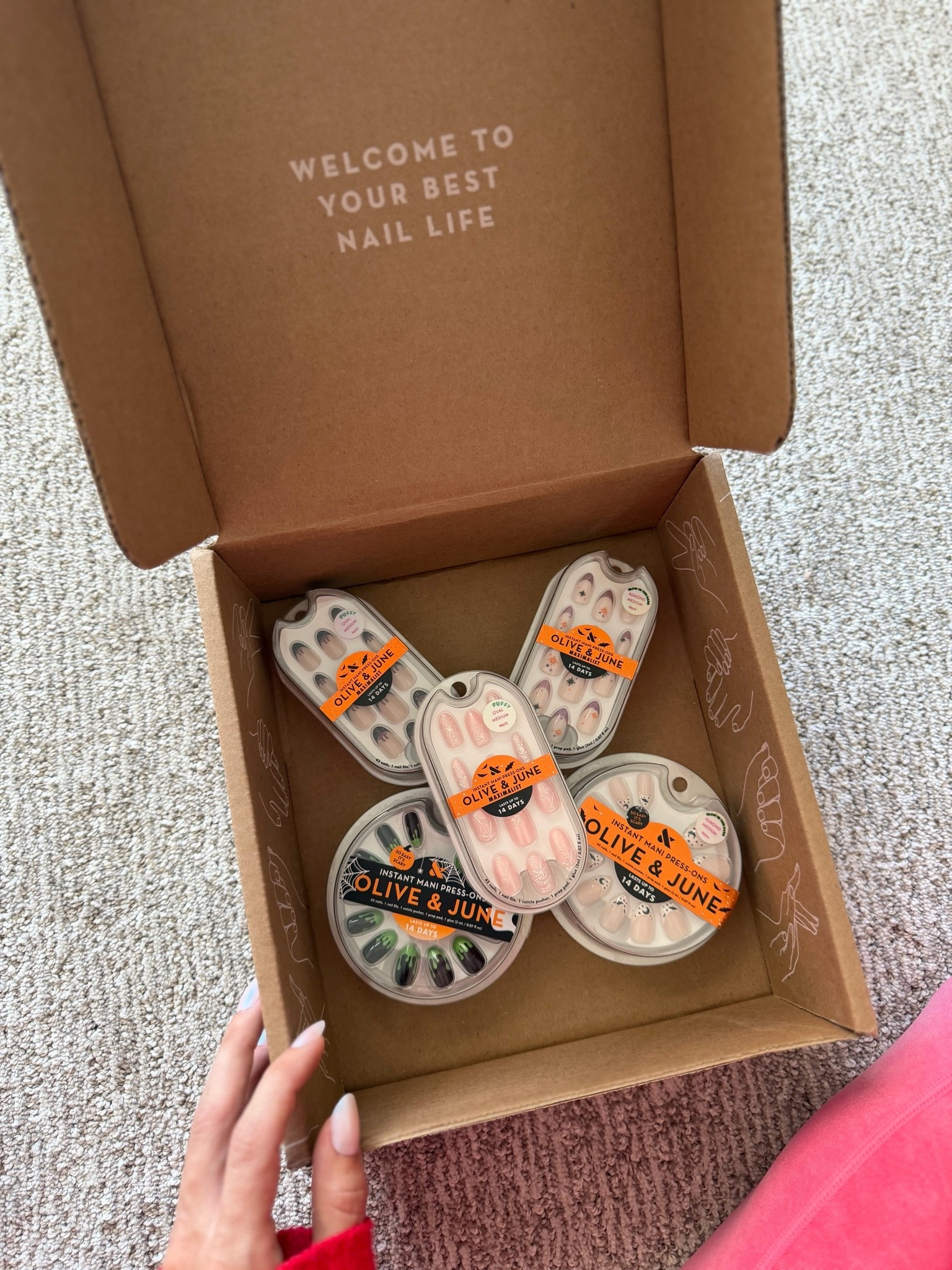 Olive and June press on nails!! Super easy press on glue nails that last 2 weeks. I love the cute Halloween designs!

#LTKgrwm #LTKselfcare #LTKBeauty