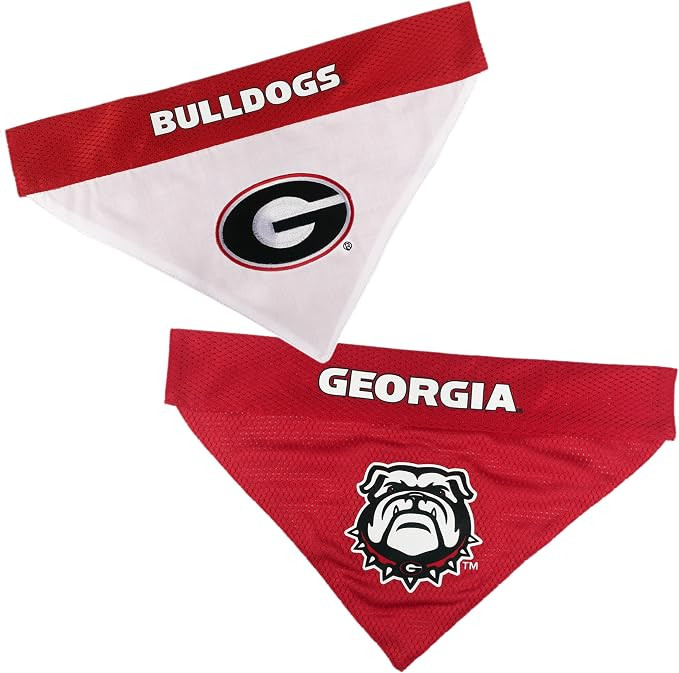 Pets First Collegiate Pet Accessories, Reversible Bandana, Georgia Bulldogs Size XX-Large | Amazon (US)