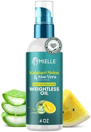 Mielle Organics Weightless Hair Oil, Kalahari Melon & Aloe Vera Deep Long-Lasting Hydration Hair ... | Amazon (US)