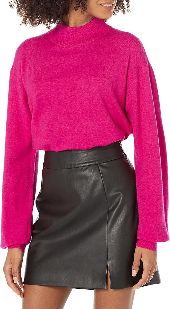 The Drop Women's Jaclyn Cut-Out Back Mock-Neck Sweater | Amazon (US)