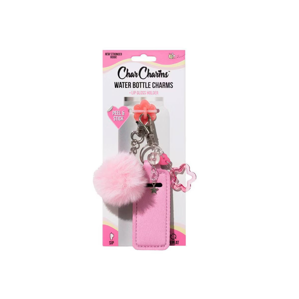 CharCharms Charm Bundle Lip Gloss Holder Solid Pastel Pink | Target