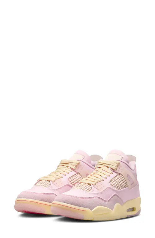 Air Jordan 4 Retro Basketball Sneaker in Pearl Pink/iced Carmine at Nordstrom, Size 12 | Nordstrom