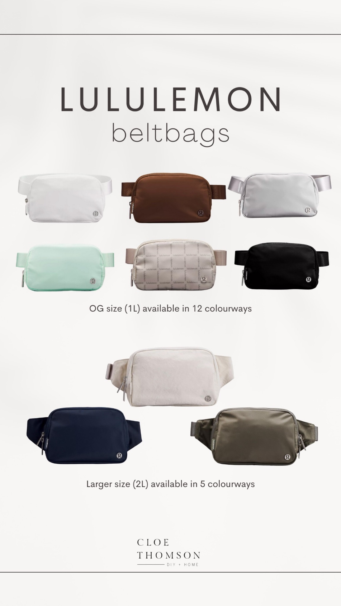 I use my belt bags every day, both the OG smaller size, and the new larger one are perfect for on the go. The larger size holds snacks for me & the kids on trail walks, and it’s perfect to carrying first aid essentials on bike rides. 

Lululemon, beltbag, small, large, must have, everyday bag, cross body, light weight, black, white, neutral, pop of colour, belt bag 

#LTKunder50 #LTKFind #LTKitbag