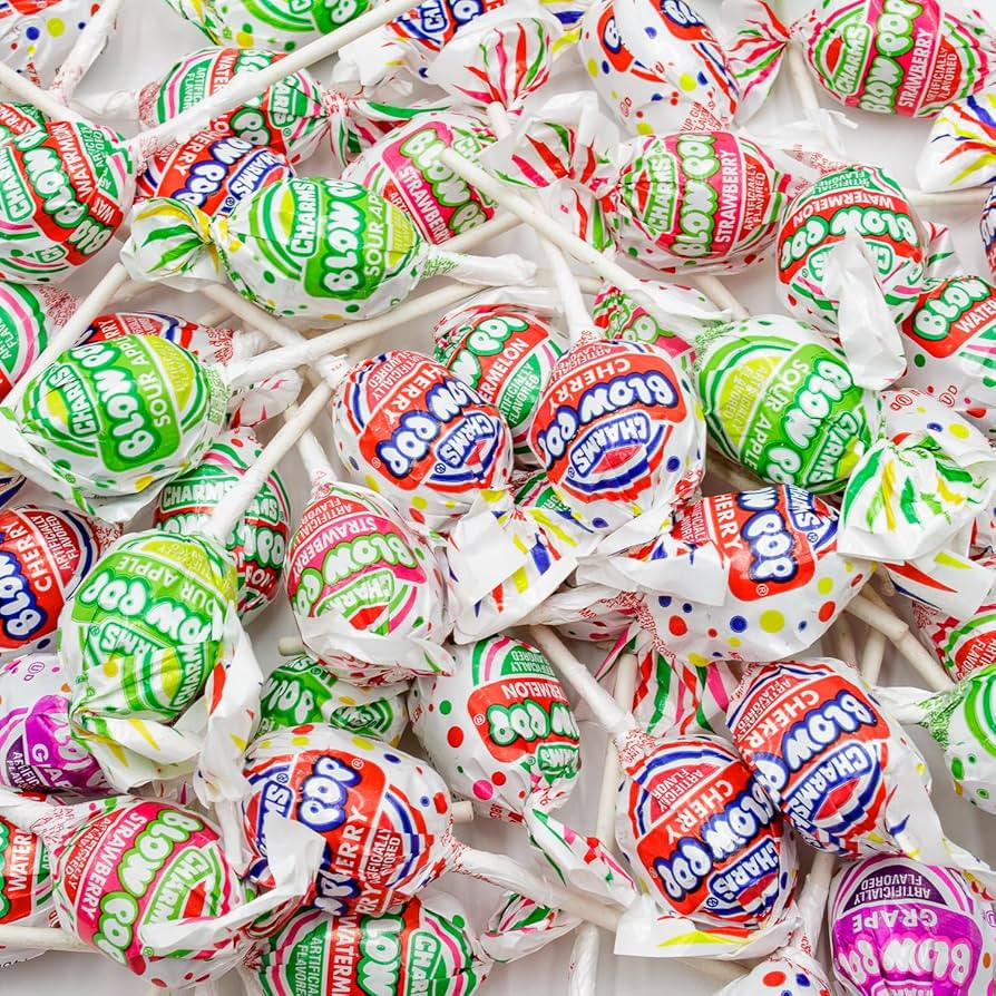 CHARMS BLOW POPS Lollipops 2 lb – Bulk Candies, Individually Wrapped (46 Pieces), Assorted Frui... | Amazon (US)