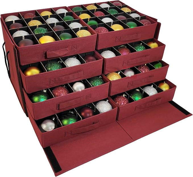 612 Vermont Christmas Ornament Storage Box with Adjustable Acid-Free Dividers, Holds 128 – 3 In... | Amazon (US)
