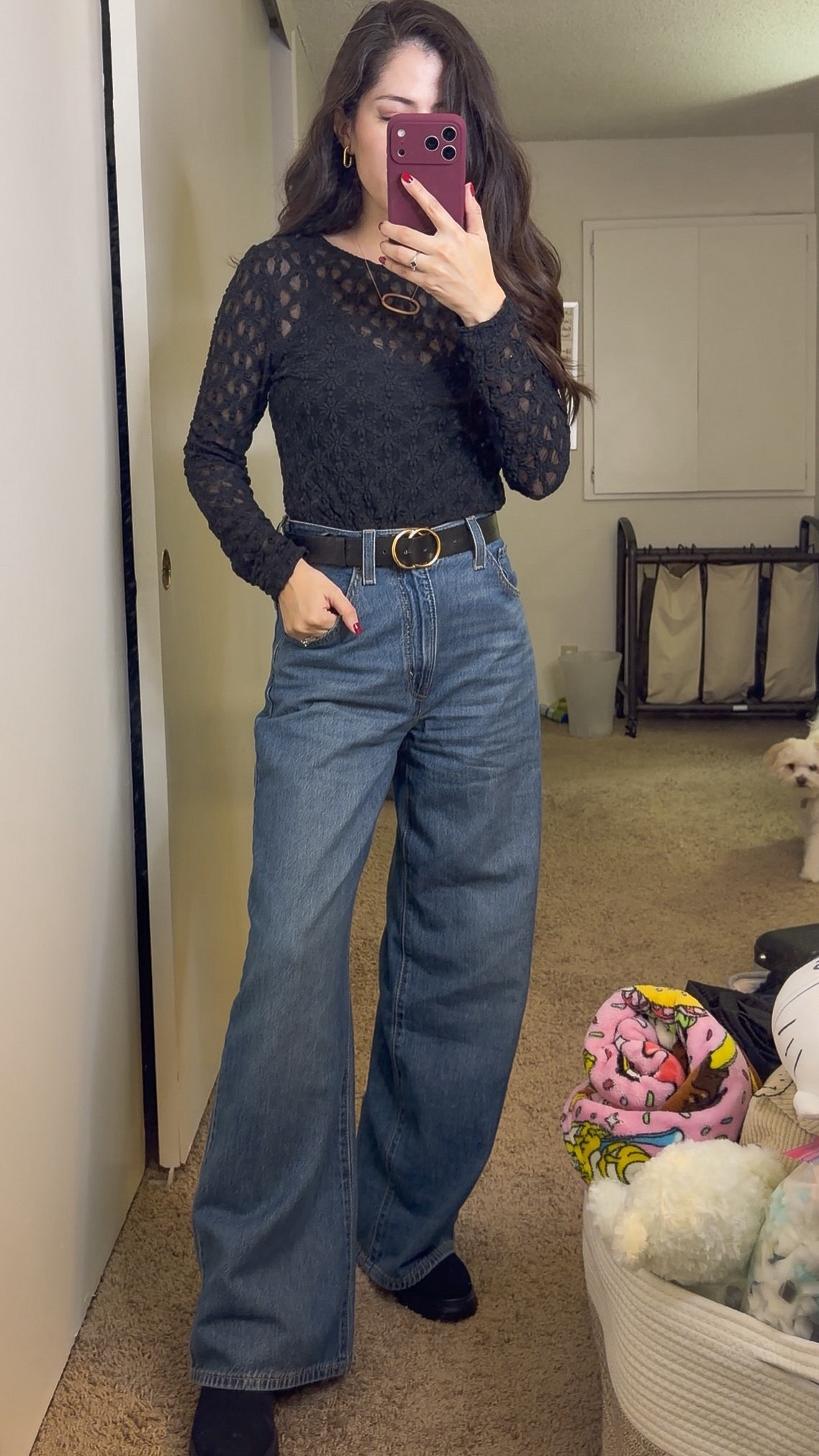 Love this lace top. 🥰
It’s the perfect comfy simple outfit for New Year’s Eve party while still feeling cute and put together.
#newyearsoutfit