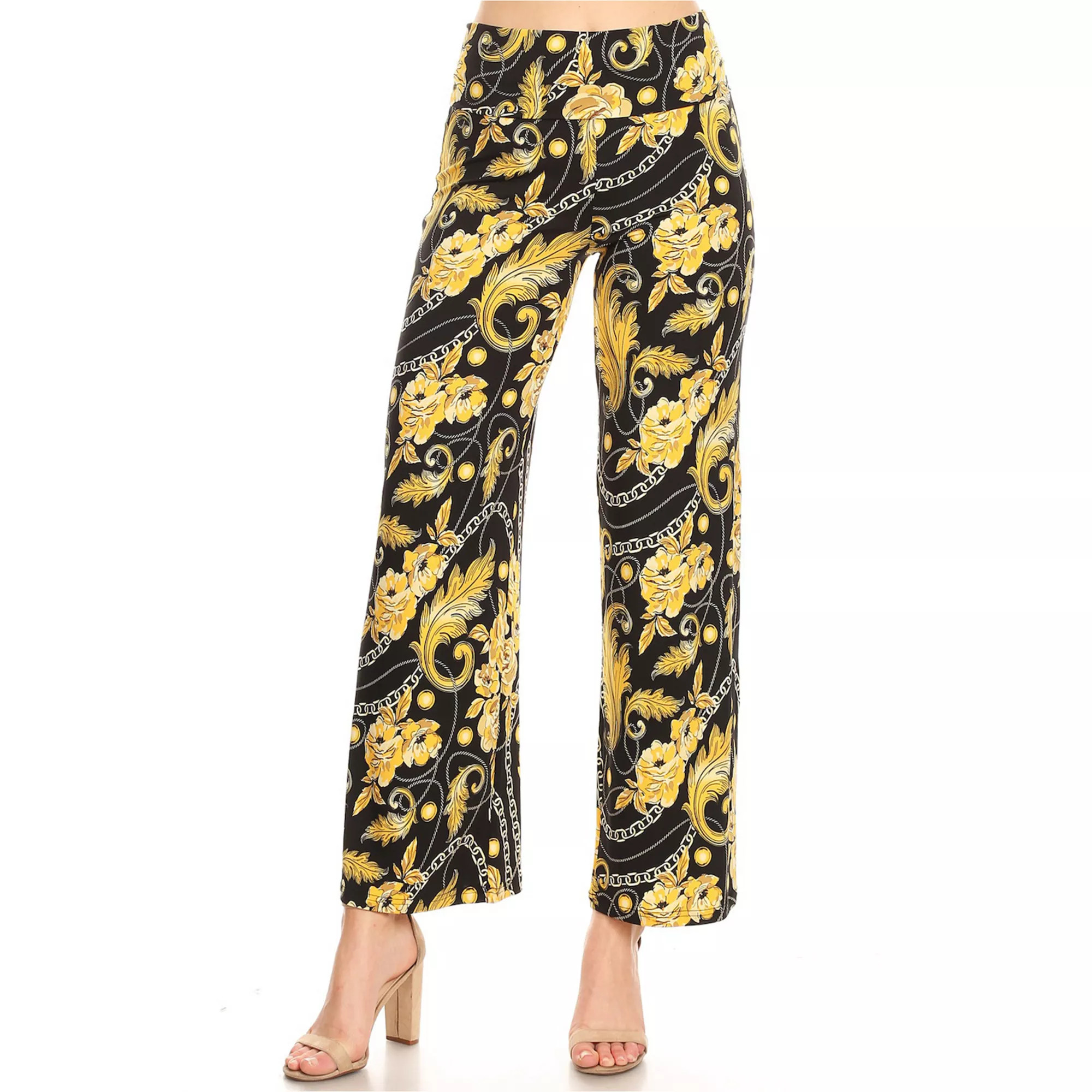 Women's Baroque Print Wide-Leg Palazzo Pants | Kohl's