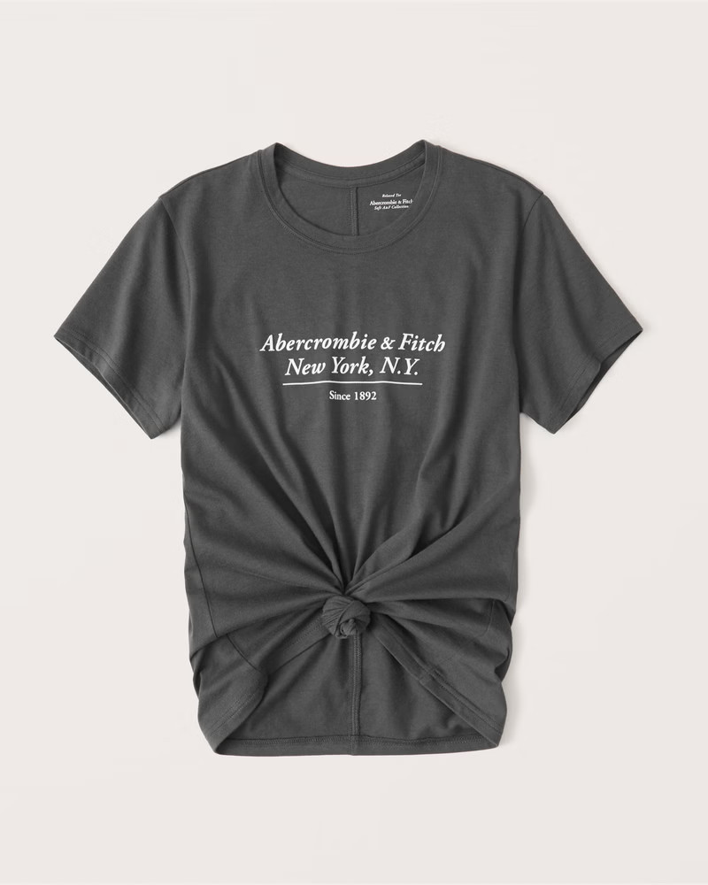 Relaxed Knotted Logo Tee | Abercrombie & Fitch (US)