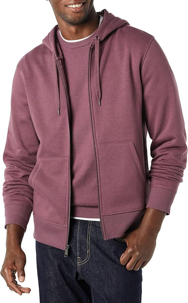 Amazon Essentials Men's Full-Zip Fleece Hoodie (Available in Big & Tall) | Amazon (US)