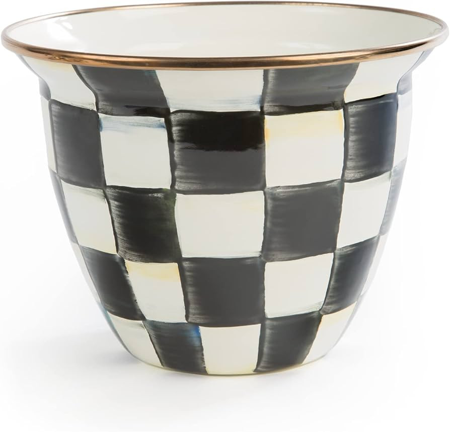 MACKENZIE-CHILDS Courtly Check Flowerpot, Decorative Garden Pot for Growing Plants | Amazon (US)
