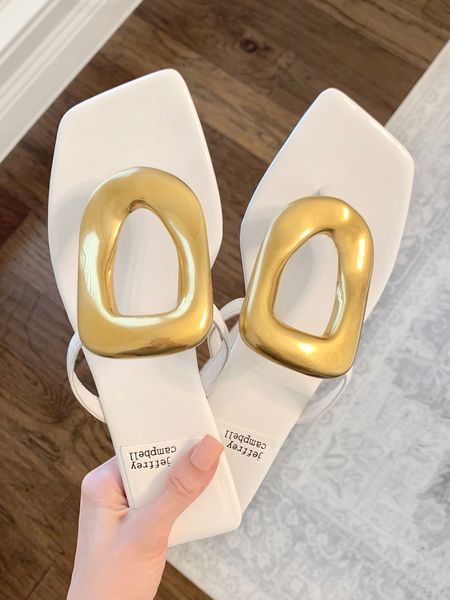 White and gold statement sandals 

#LTKStyleTip #LTKFindsUnder100 #LTKShoeCrush