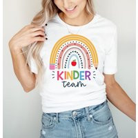 Kindergarten Teacher Shirt, Kinder Team Hello Squad Crew Shirt Gifts | Etsy (US)