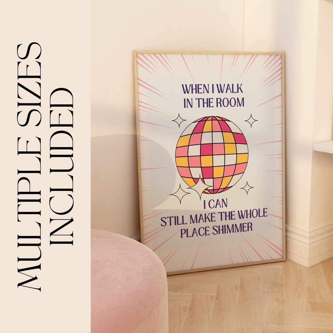 Taylor Swift Bejeweled Lyrics Print, Taylor Swift Wall Art, Gifts for Girlfriend, Whole Place Shi... | Etsy (US)