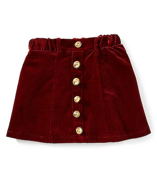 Little Girls Corduroy A-Line Flocked Skirt | Dillard's