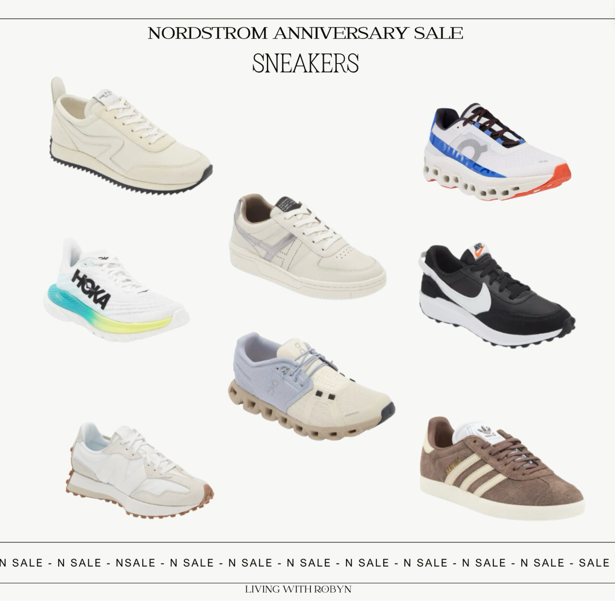 Nordstrom Anniversary Sale Sneakers. So many good ones to choose from! 
#sneakers #tennis shoes #tennies #shoes #flats #travel #athleisure 
#nsale
Nike, Hoka, On Cloud, New Balance, Adidas, rag & bone, On, Allsaints

#LTKTravel #LTKShoeCrush #LTKxNSale