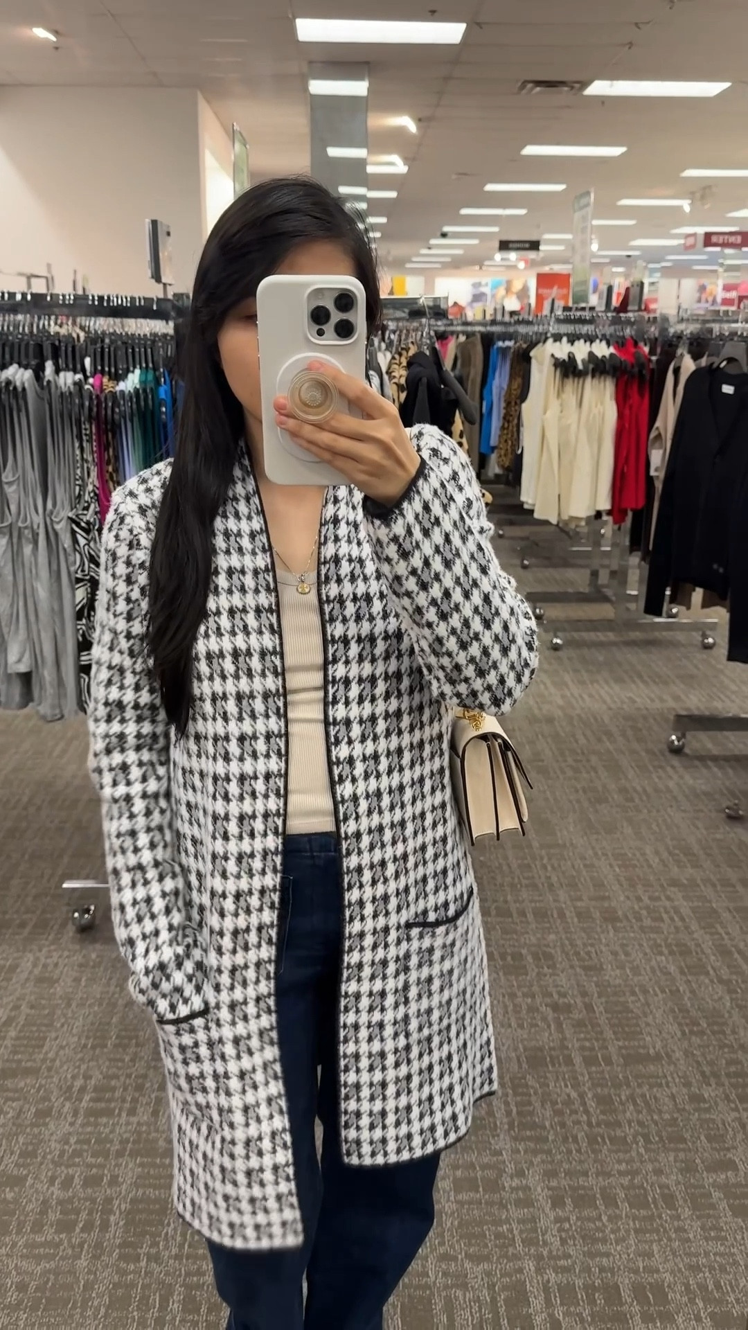 Fall layering made easy! 🍂 This Nine West Coatigan Sweater (shown here in the black + white print, wearing XS) is the ultimate transitional piece for the season. Lightweight yet cozy, it’s perfect for throwing on over jeans, dresses, or even leggings for a polished, elevated look. ✨ Fashionable + versatile, it comes in multiple prints and colors — so you can find one that fits your style. 🩶 Currently on sale at Kohl’s, making it the perfect time to refresh your fall wardrobe! Linked this style + more fall-ready layers! 🍁 #KohlsStyle #NineWest #FallFashion

#LTKSaleAlert #LTKFindsUnder50 #LTKPetite