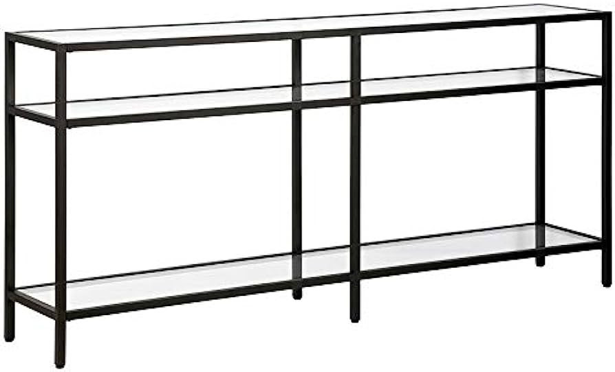 Henn&Hart 64" Wide Rectangular Console Table in Blackened Bronze, Entryway Table, Accent Table fo... | Amazon (US)