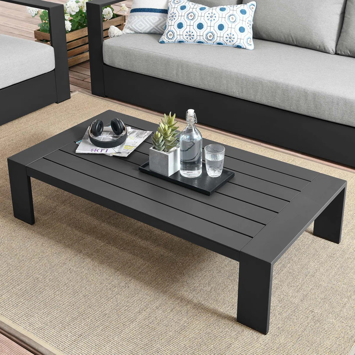 Modway Tahoe Outdoor Patio Powder-Coated Aluminum Coffee Table | Wayfair North America