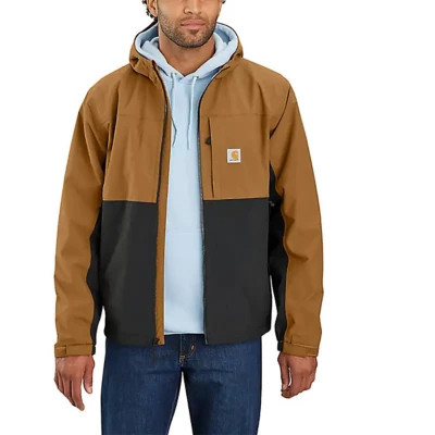 Men's Carhartt Storm Defender Relaxed Fit Lightweight Packable Hooded Rain Jacket | Scheels