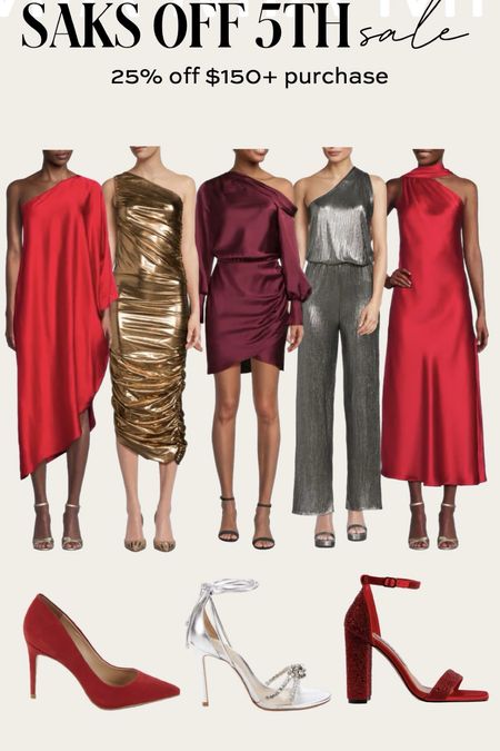 Saks OFF 5TH sitewide sale happening now!

Take 25% off your purchase of $150+ with code GIFTING 
*excludes clearance & select brands 

Holiday pieces all under $100
Holiday dresses, sparkly jumpsuit, red dress


#LTKstyletip #LTKfindsunder100 #LTKHoliday