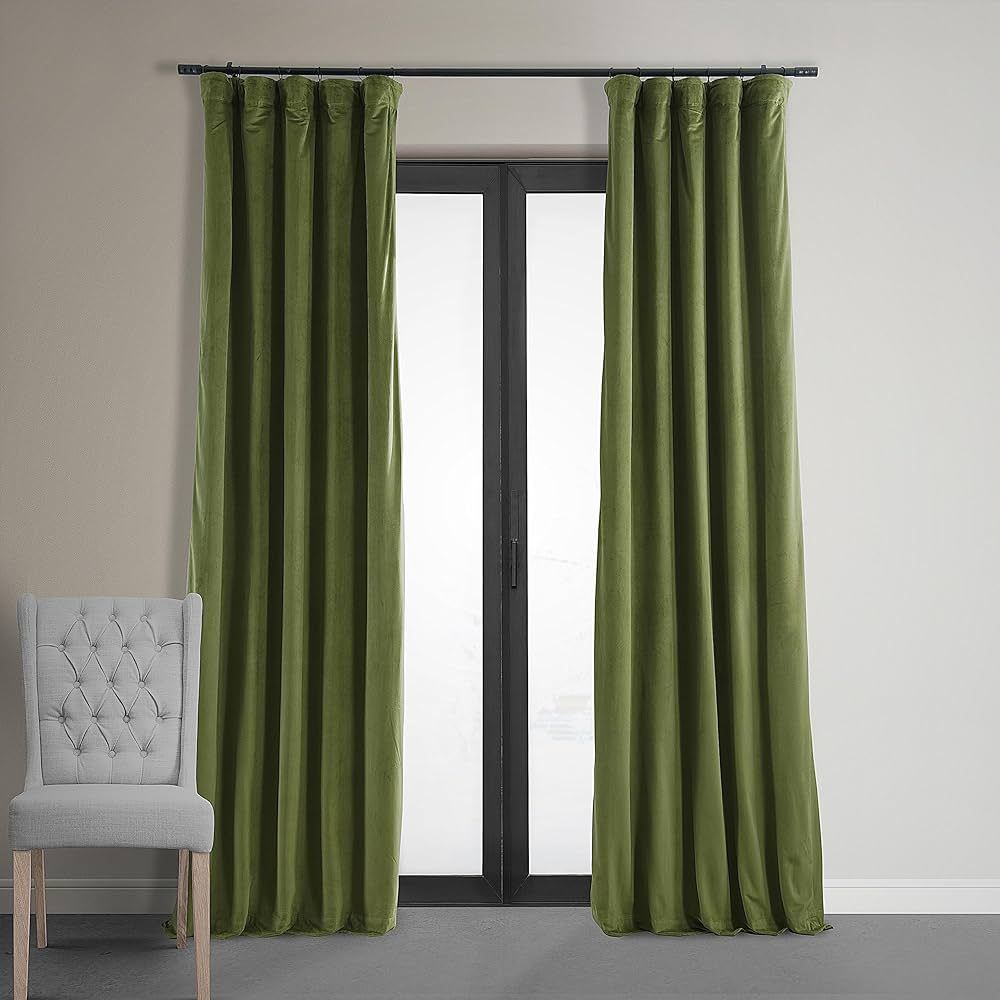 Amazon.com: HPD Half Price Drapes Signature Blackout Velvet Curtains 108 Inches Long Heat & Full ... | Amazon (US)