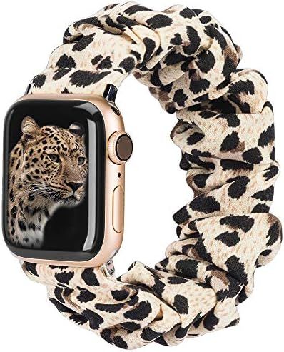 TOYOUTHS Compatible with Apple Watch Band Scrunchies 38mm Cloth Soft Pattern Printed Fabric Bracelet | Amazon (US)