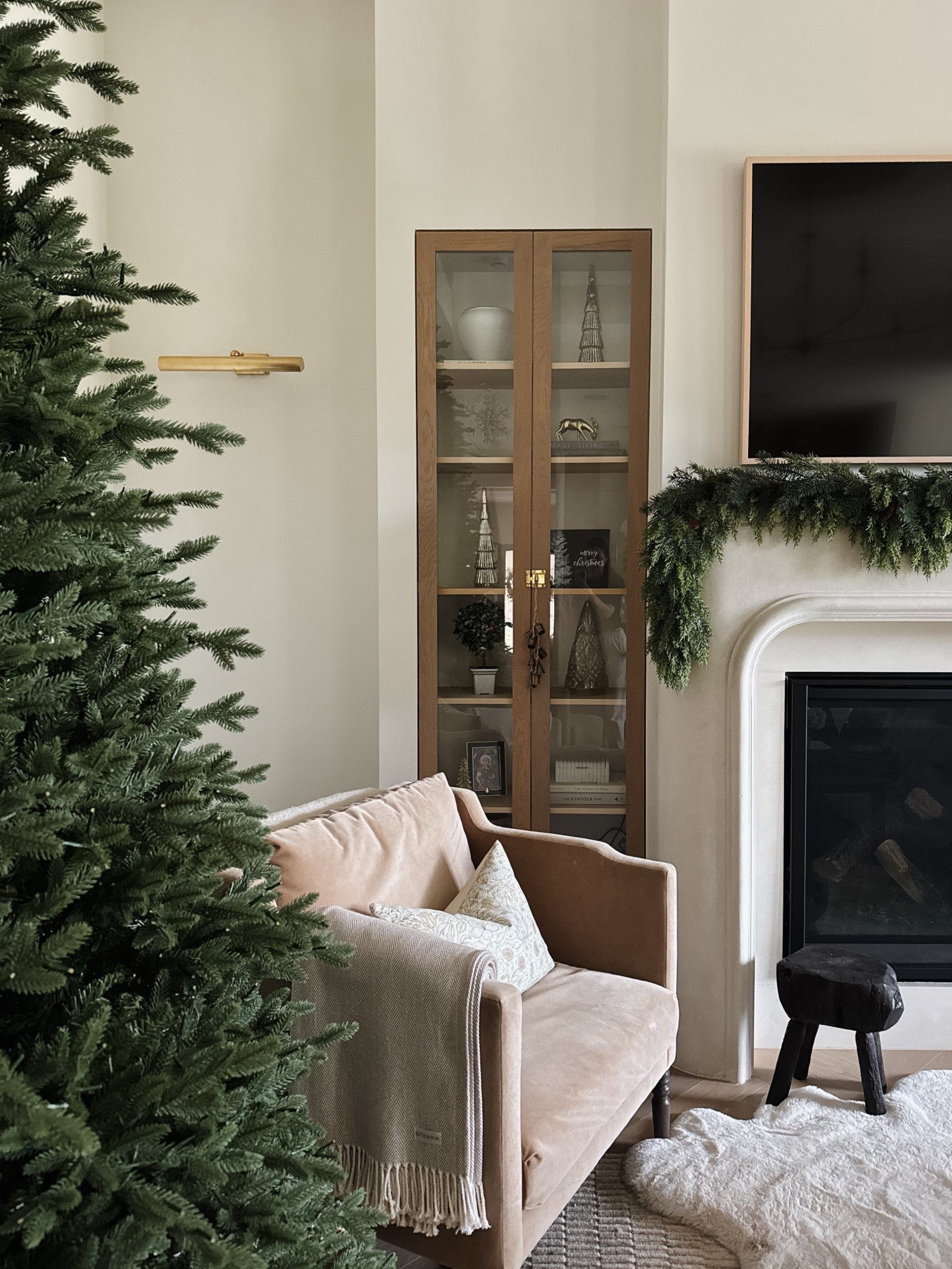 Christmas tree and garland going up! 

#LTKHoliday #LTKSeasonal #LTKHome