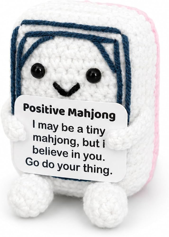 Mahjong Crochet Gifts for Women Men Pink Mahjong Birthday Gifts     Mahjong Trinkets for Winning ... | Amazon (US)