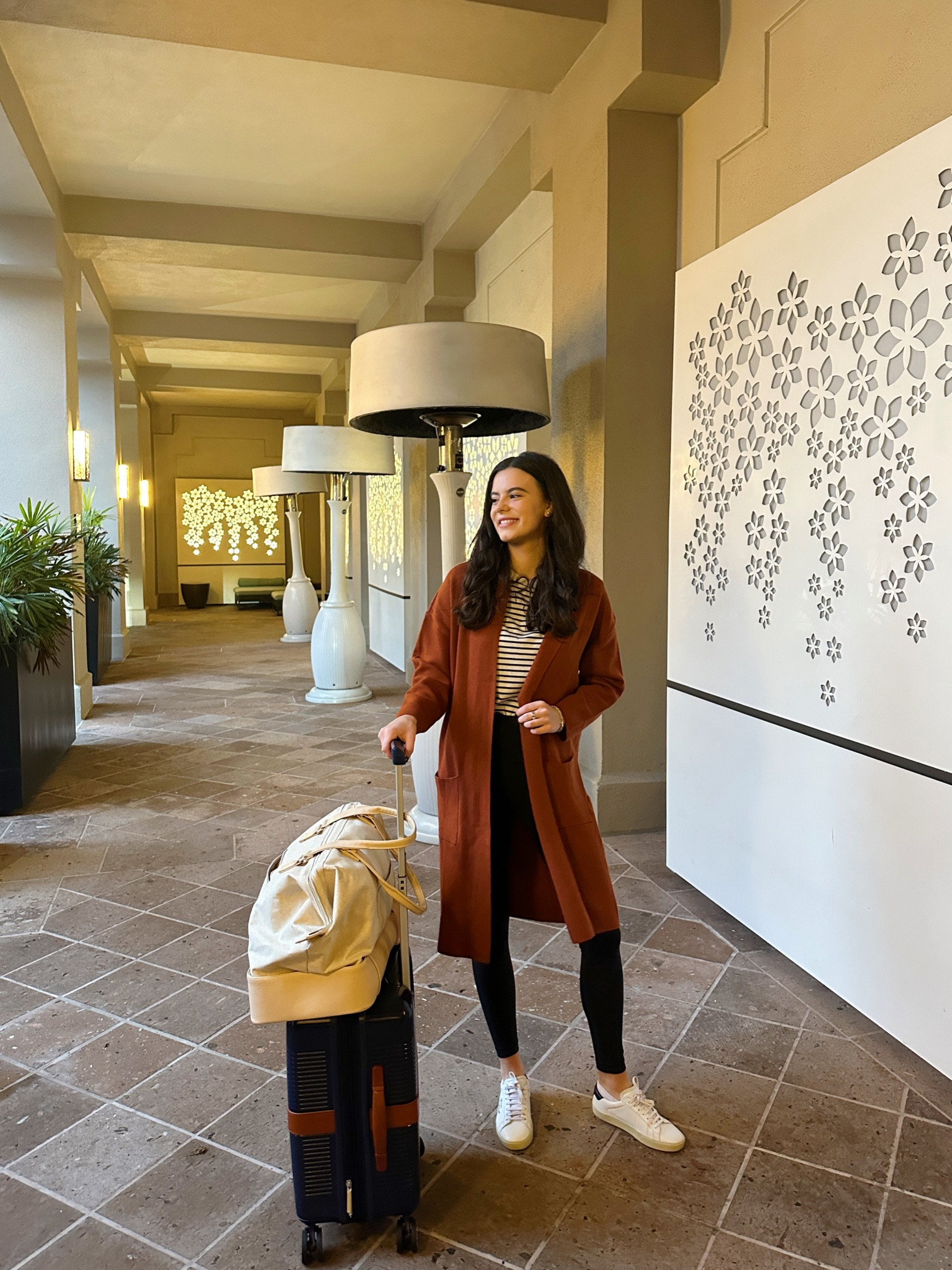 My travel look back home from California!✈️ My coatigan is Amazon! 

#LTKSeasonal #LTKtravel #LTKU