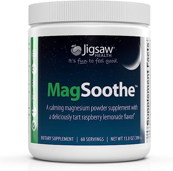 Jigsaw Health MagSoothe Calming Magnesium Powder Supplement Jar, 60 Servings | Amazon (US)