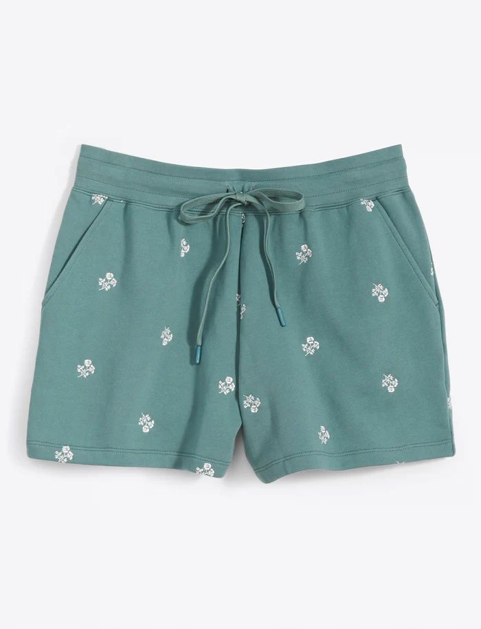 Natalie Sweat Shorts in Embroidered Viola | Draper James (US)