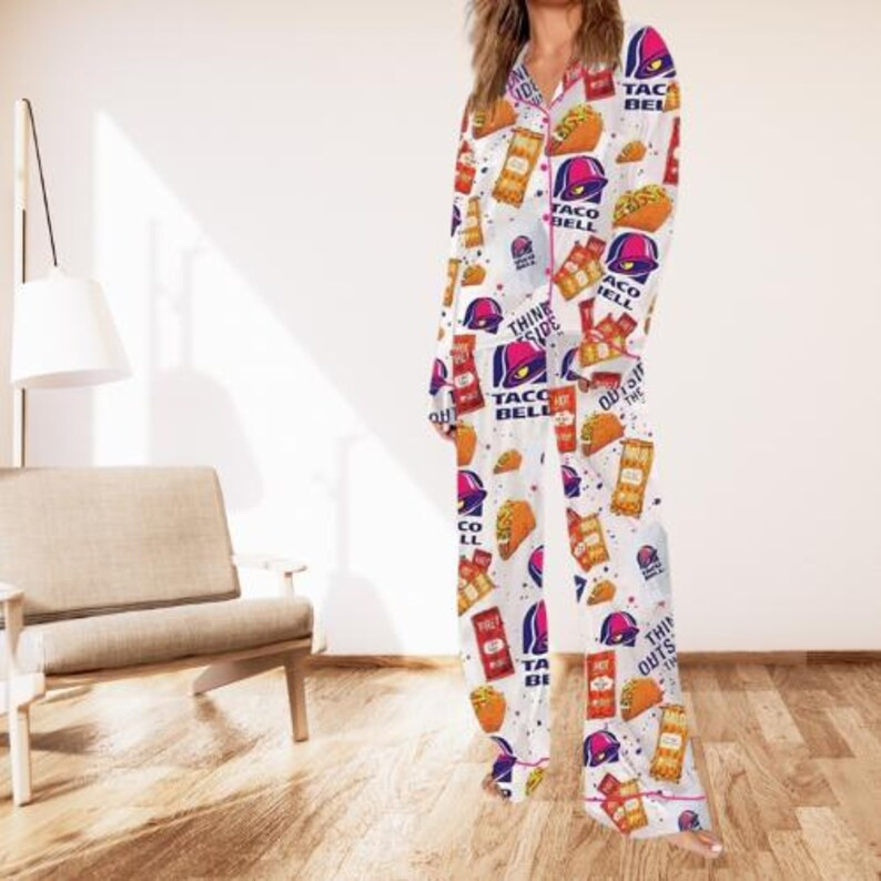 Taco Bell Wine Pajama Set, Taco Bell Womens Pajamas, Taco Bell Pajamas Family, Taco Bell Pajamas ... | Etsy (US)