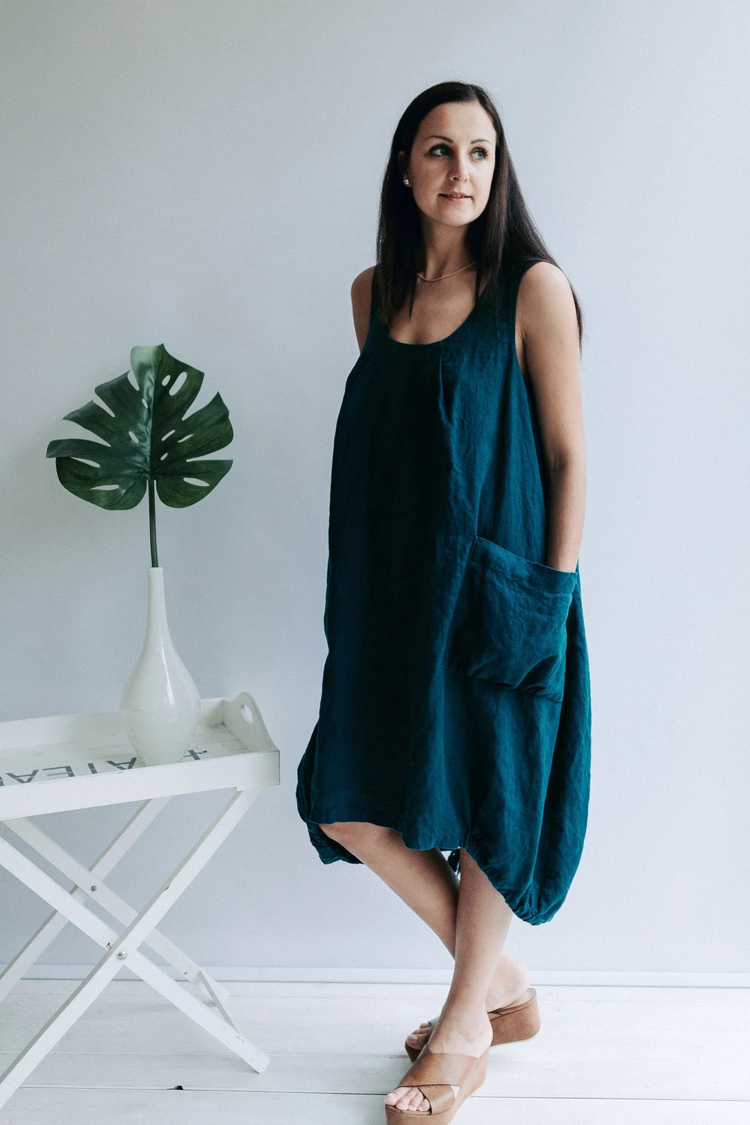 Loose Linen Dress 'diana', Sleeveless Dress, Sleeveless Tunic Dress, Tunic for Women, Plus Size T... | Etsy (US)