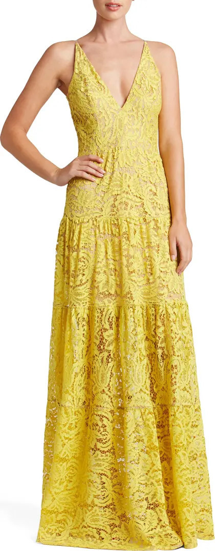 Dress the Population Melina Lace Fit & Flare Maxi Dress | Nordstrom | Nordstrom