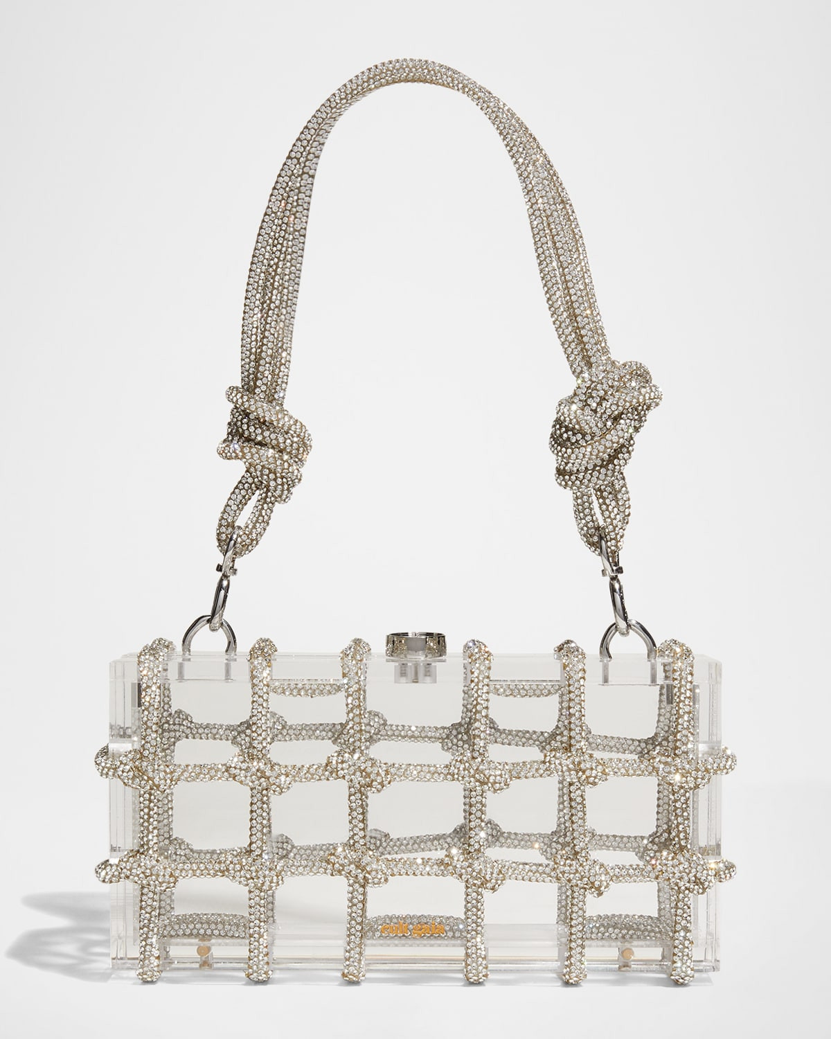 Bess Caged Embellished Box Shoulder Bag | Neiman Marcus