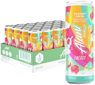 Alani Nu SHERBET SWIRL Sugar Free, Low Calorie Energy Drinks, 200mg Caffeine, Biotin B Vitamins, ... | Amazon (US)