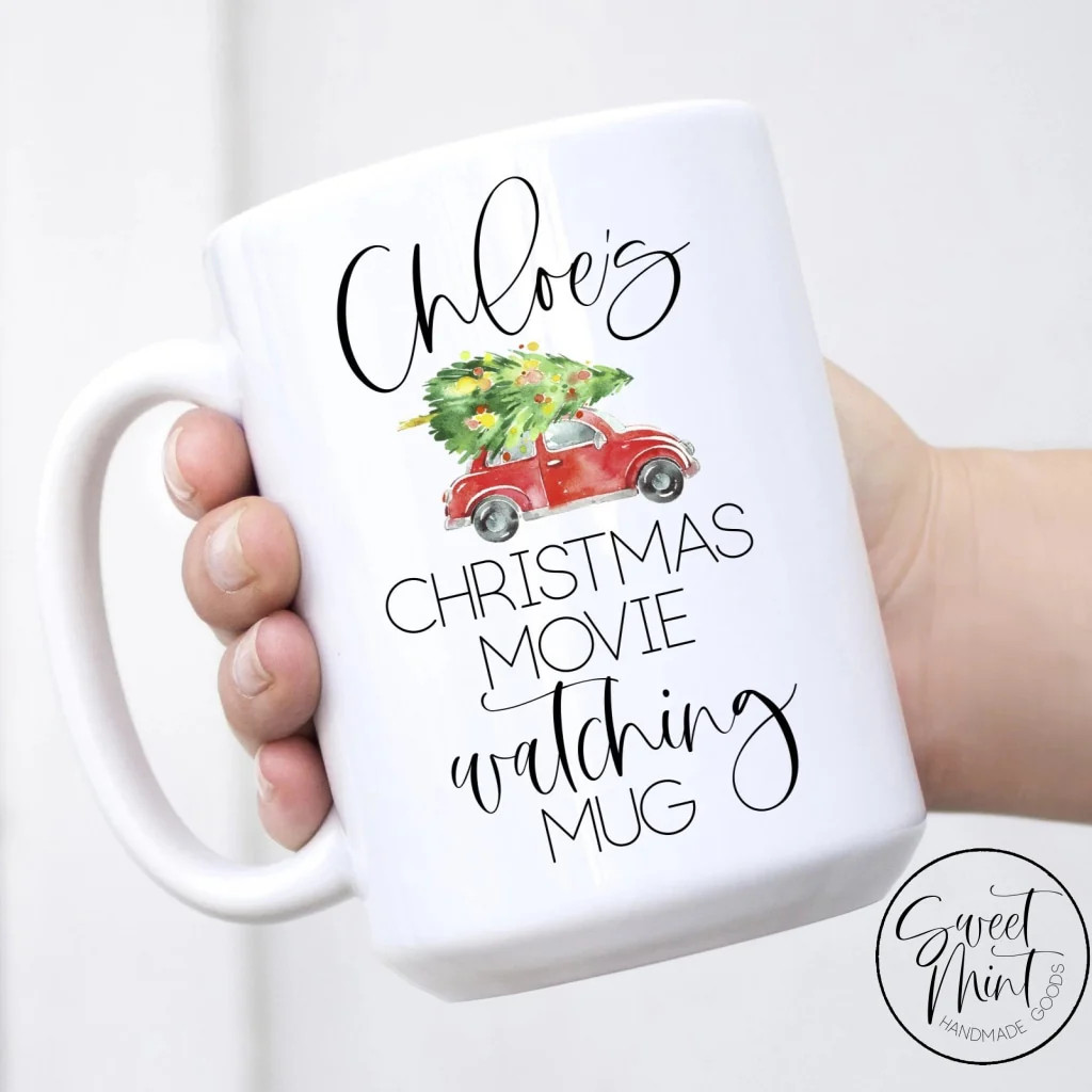 Custom Christmas Movie Watching Mug | Sweet Mint Handmade Goods