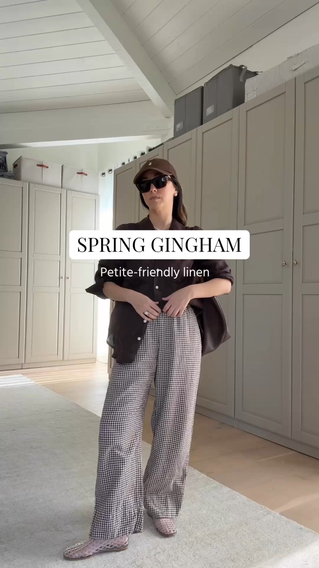 Petite-friendly linen gingham pants and button-down shirt. Gap offers petite pieces as we head into spring and summer. Just make sure you jump on these early because the small sizes will sell out. 

Gap linen button-shirt petite small
Gap linen pants petite xs - after wash and dry, length is a little short. Could be worth trying the regular. 
Amazon jelly flats 5
Polo Ralph Lauren hat
Mansur Gavriel tote
Celine sunglasses
Quince earrings
Dorsey James necklace 15"

Spring style, spring outfits, summer style, summer outfits, mom style, linen pants 


#LTKootd #LTKmomlife #LTKPetite