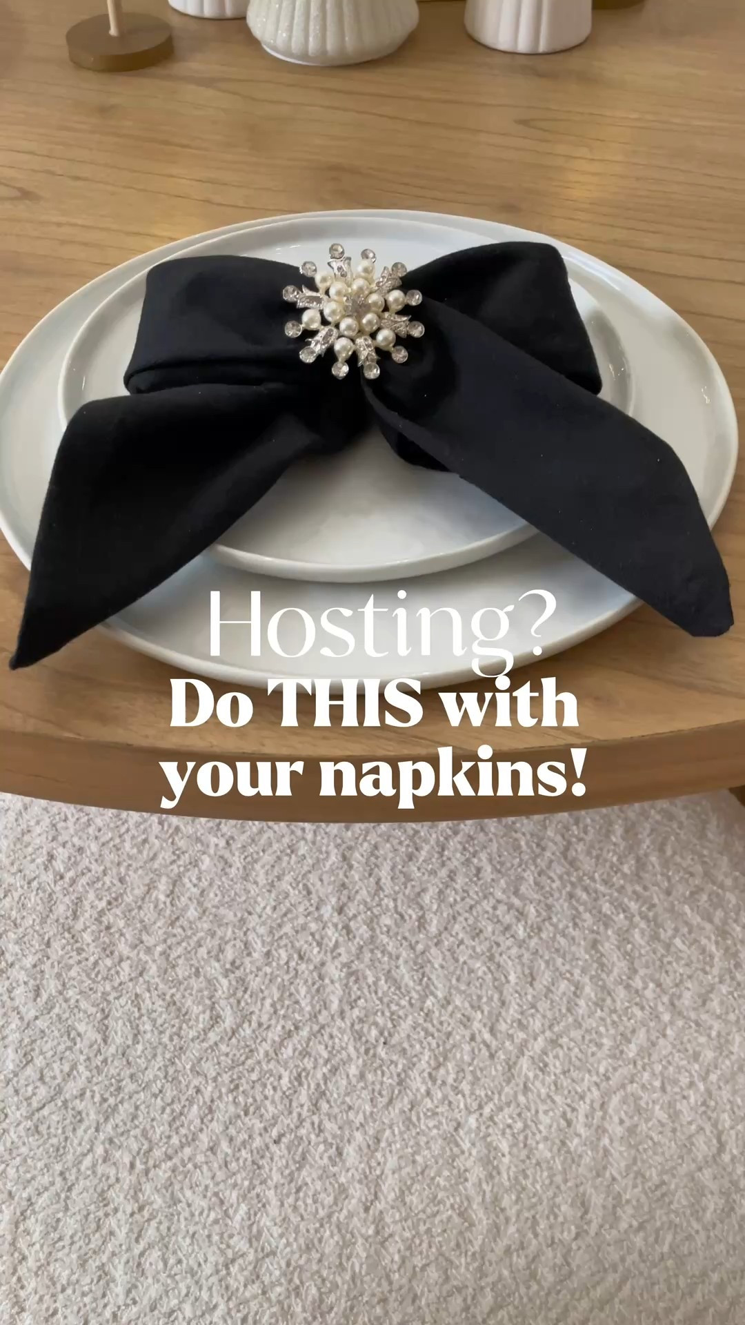🎄✨ Hosting for the holidays? Here’s the easiest way to elevate your table without adding anything to your to-do list. This simple napkin-bow fold looks luxe, takes seconds, and instantly makes your holiday dinner feel a little more magical. 🎀✨

Whether you’re setting the table for Christmas Eve, a cozy holiday brunch, or a festive dinner party, this easy table hack adds the perfect touch of charm + sophistication. Your guests will definitely ask how you did it. 😉

✨ Save this for your holiday hosting
✨ Try it with any cloth napkin
✨ Because beautiful doesn’t have to be complicated

holiday table décor, holiday hosting ideas, Christmas table setting, easy holiday DIY, napkin folding hack, festive tablescape, simple holiday hacks, holiday dinner ideas, entertaining tips, Christmas décor ideas, hostess hacks 🎄🎀

#LTKSeasonal #LTKHoliday #LTKHome