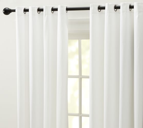 Cameron Cotton Grommet Curtain, 50 x 84", White | Pottery Barn (US)
