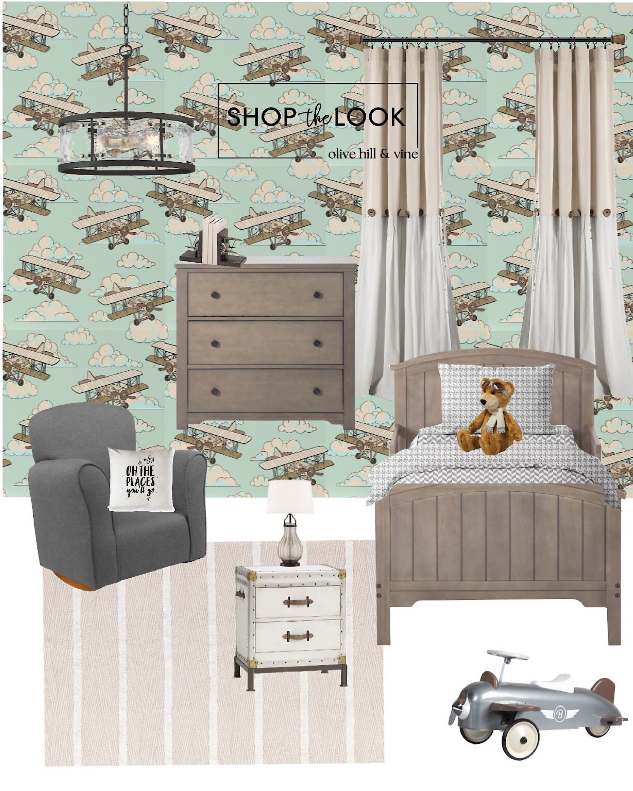 Create an enchanting vintage airplane-themed kids' room that takes young adventurers on a journey through time and imagination, with nostalgic decor and aviation-inspired details.

#LTKfamily #LTKkids #LTKhome