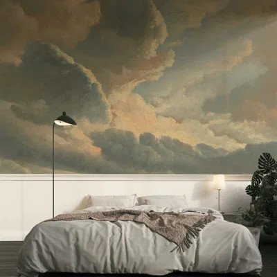 Cloudscape Wallpaper Painted Sky Soft Pastel Wall Mural | Wayfair North America