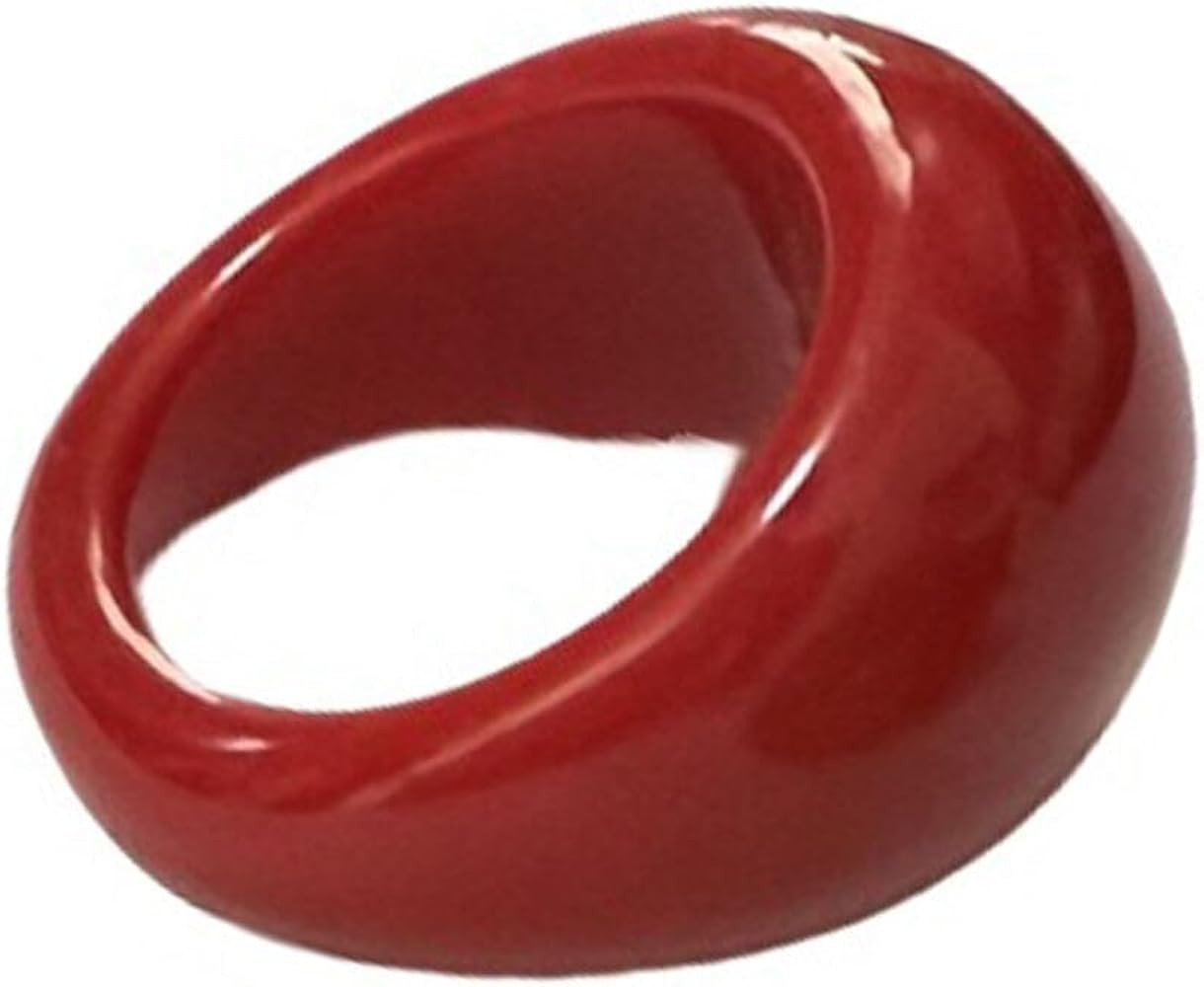Y2k Colorful Chunky Resin Acrylic Thick Wide Dome Plastic Exaggerated Aesthetic Knuckle Rings for... | Amazon (US)