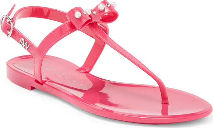 Imitation Pearl Bow Jelly Sandal (Women) | Nordstrom Rack