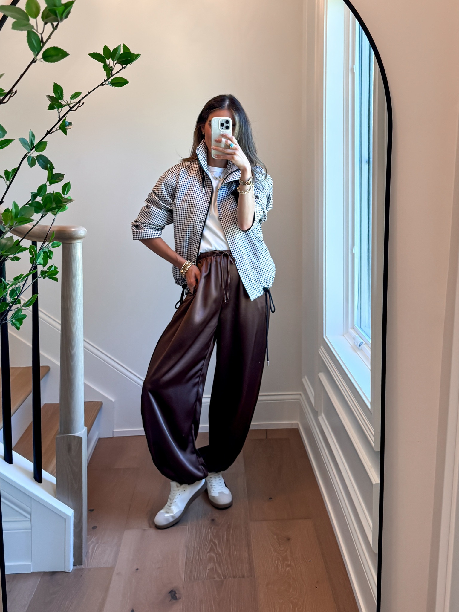 Scroll to shop. Elevated Travel Pants Outfit. Follow for more.