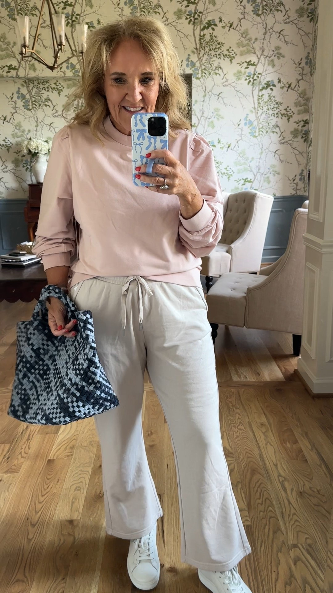 The sweatshirt is a lightweight French terry. Wearing a medium. Available in four colors fully stocked.
Caslon French terry pants size medium.  These are great! Available in Navy
Naghedi bag happy birthday to me! 

Nordstrom anniversary sale in stock finds 
#ltkxnsale

#LTKOver40 #LTKFindsUnder100 #LTKSaleAlert