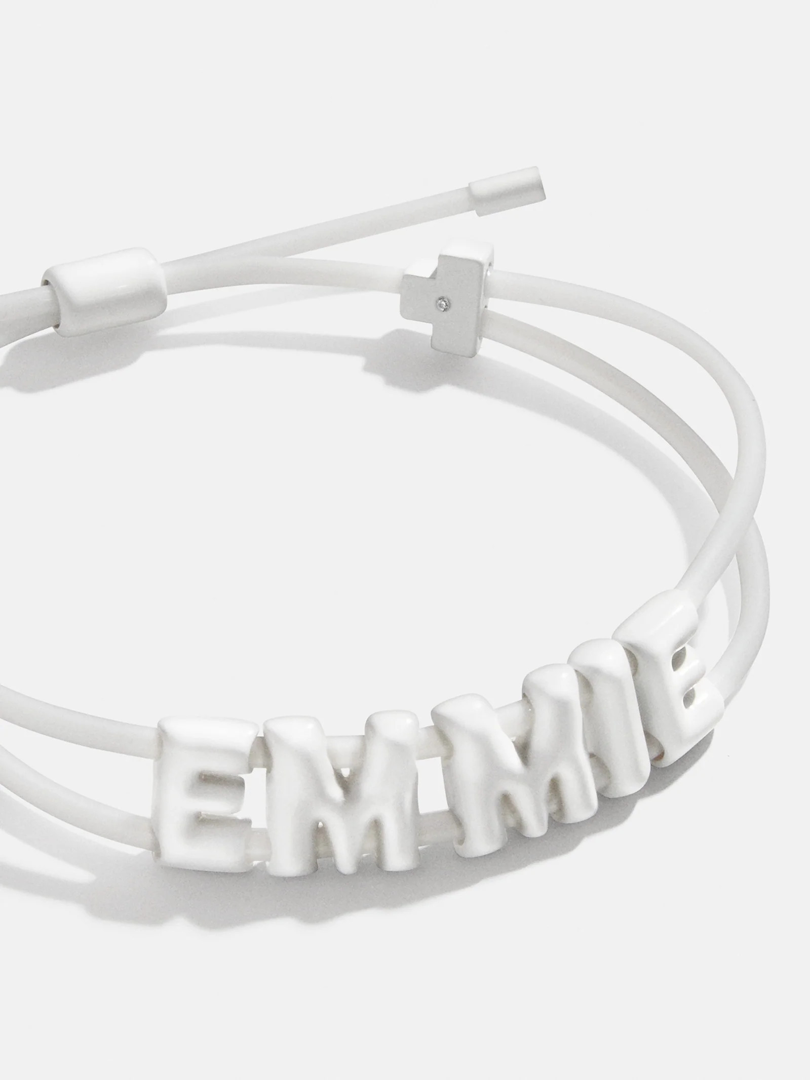 Jelly Custom Slider Bracelet - White | BaubleBar (US)